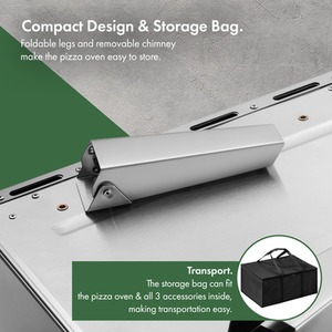 Pizza Oven Outdoor Tabletop with Accessories - Silver by VonHaus