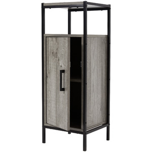 2-Tier Industrial Bathroom Floor Cabinet - Black by lifeideas