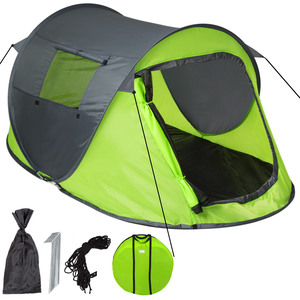 Pop Up Tent Waterproof - Grey & Green by Tectake