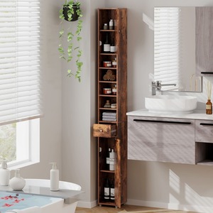 Freestanding Bathroom Cabinet - Brown by Costway