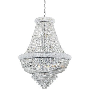 Dubai Indoor Ceiling Chandelier Pendant Lamp 24 Lights Chrome, E14 - Chrome
