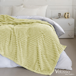 Snug Soft Chunky Ribbed Cord Plush Throw Blanket by Velosso