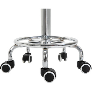 Vinsetto Round PU Leather Stool by Vinsetto