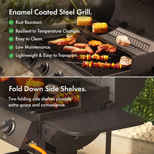 Compact Gas Grill - Black / 121.5cm by VonHaus