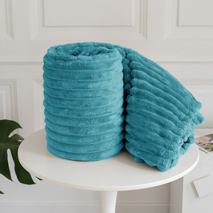 Snug Soft Chunky Ribbed Cord Plush Throw Blanket by Velosso