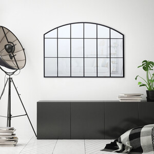 Beaumont Arch Window Mirror - Black