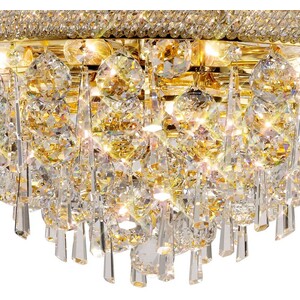 Alexandra Ceiling Pendant Chandelier 13 Light French Gold, Crystal - Gold