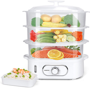 3 Tier Food Steamer 12L - White by Aigostar