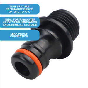 BSP Male Adaptor (0.5 inch) to 12.5mm Hozelock Hose Adaptor - Black by DNA PACKAGING LTD