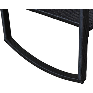 Outsunny 3 Piece Rattan Rocking Set - Black and MIxed Brown by Outsunny