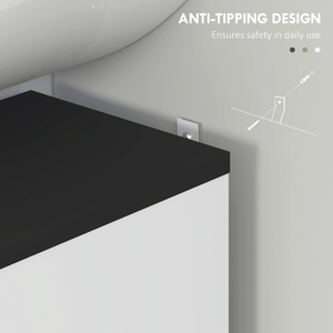 HOMCOM Under Sink Bathroom Cabinet for Basin with or without Pedestal - White by HOMCOM