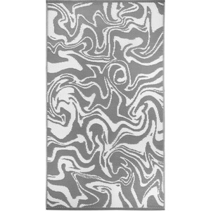 Liquid Marble Reversible Outdoor Rug - Grey