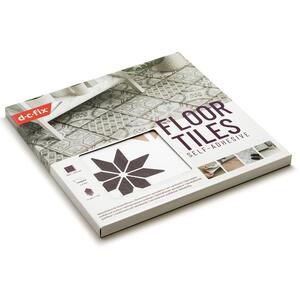 Floor Tiles Self-Adhesive Vinyl Flooring Kitchen Bathroom - Grey / Stars by D-C-Fix