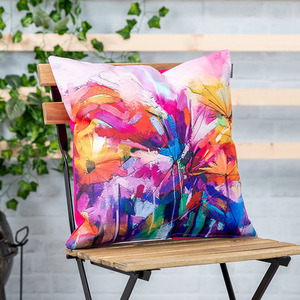 Oil Painting Printed Outdoor Cushion - Pink by icon