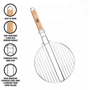 BBQ Mesh Grill Basket - Silver / 26.5cm by Marco Paul