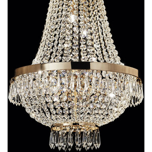 Caesar 9 Light Crystal Chandelier Gold Finish, G9 - Gold