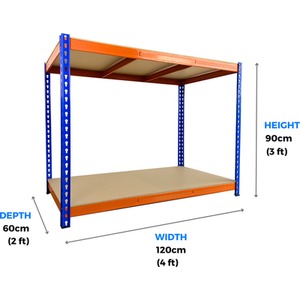 Heavy Duty 2 Tier Workbench - Blue & Orange by Trade Price Deals