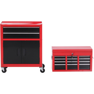 HOMCOM Portable Toolbox - Red by HOMCOM