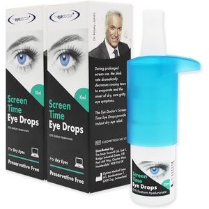 Screen Time Daily Eye Drops for Dry Eye Relief - Black / 2 by The Eye Doctor