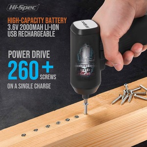 Electric Screwdriver Set 3.6V Rechargeable - Black