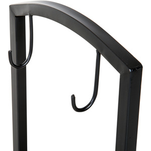 Outsunny Firewood Log Rack Holder - Black by Outsunny