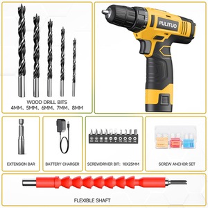 12V Cordless Drill Rechargeable Electric Driver Kit - Yellow