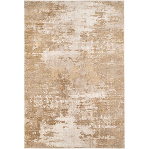 Natural Beige Distressed Abstract Living Area Rug by The Rug House