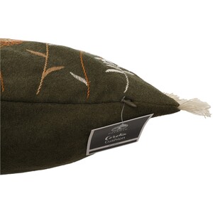 Cerelia Fringe Cushion - Green by The Fall Collection