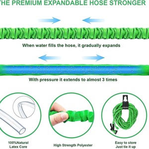Garden Expanding Magic Hose Flexible Durable Water Pipe - Blue / 50ft by Shatchi