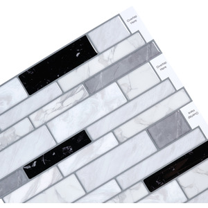 10Pcs Marble Effect Tile Stickers by Livingandhome