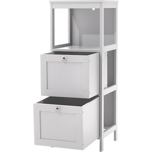 Compact Wooden Bathroom Cabinet with Drawers by Livingandhome