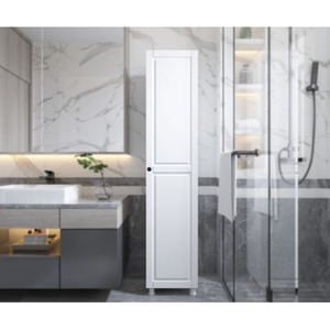 JOSEPH Slim Bathroom Cabinet, White - White by EVUHOME