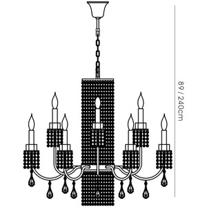 Emily Ceiling Pendant Chandelier 84 Light Polished Chrome, Crystal - Polished Chrome