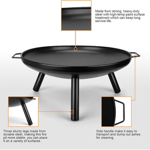 Outdoor Fire Pit Garden Patio Heater - Black