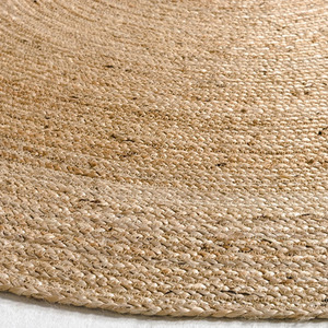 Hand Braided Jute Oval Rug - Brown / 60cm / 90cm