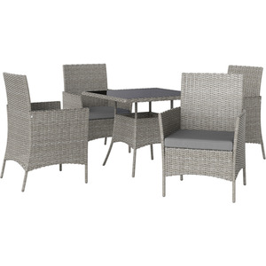 Outsunny 5-Piece Rattan Garden Furniture Set by Outsunny