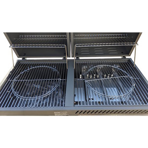 Toronto Combi Charcoal Gas Barbecue - Black by Tepro