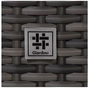 Arizona Square Rattan Patio Dining Set with Ice Bucket Drinks Cooler - Grey / 8 by Giardino