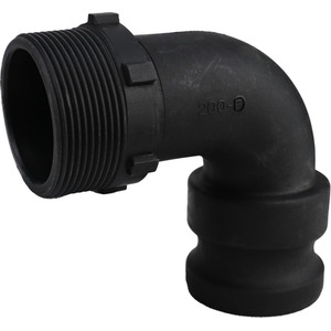 Camlock Adapter (2 inch) to BSP Male (2 Inch) 90-degree elbow - Black by DNA PACKAGING LTD