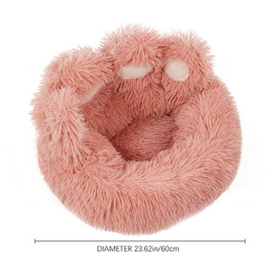 Cozy Bear Paw-Shaped Plush Dog Bed Cat Bed by Livingandhome