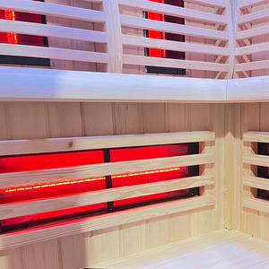 Quadrant Infrared Twin Indoor Sauna - Canadian Spruce / 150cm by Insignia