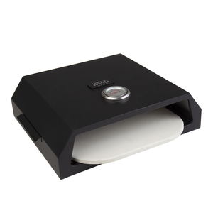 BBQ Pizza Box With Thermometer - Black by Charles Bentley