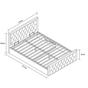 Mia Ottoman Bed - Grey / King