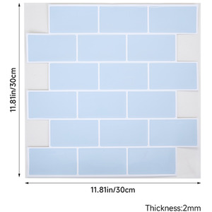 10Pcs Marble Effect Tile Stickers by Livingandhome