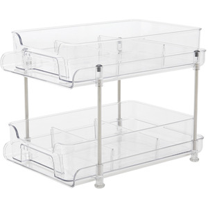 2-Tier Skincare Organizer for Makeup Cosmetic Perfume - Transparent by Livingandhome