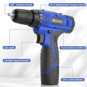 Cordless Drill 12V with Battery and Charger - Blue