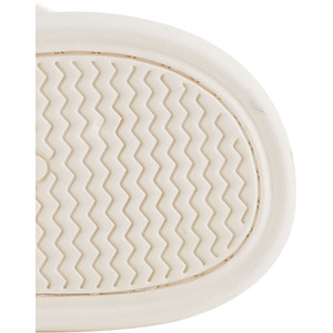 Plush Open-Toe Cross Strap Slippers - Tea White / 5-6 by komore