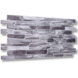 3D Wall Panels (96x48 cm) PVC Cladding Panel in Stone Slate Effect by NOVECRAFTO