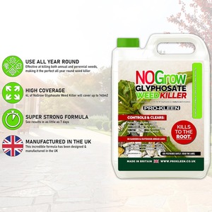 NOGROW WeedKiller 4 Litre Deep Root Killing 7.2g l Glyphosate Weed Killer - Clear / 8L by Pro-Kleen