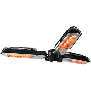 Outsunny Electric Umbrella Parasol Mounted Infrared Heater - Black by Outsunny